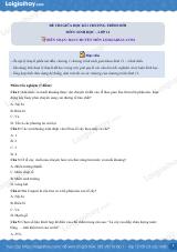 Đề thi giữa kì 1 Sinh 11 Cánh diều - Đề số 4
